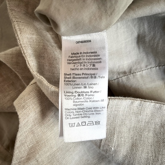 NEW Madewell Linen Single Breasted Vest in Natural Undyed Beige Size 0 $78 - Picture 4 of 7